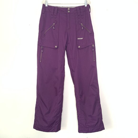 Sims Size M Purple Girly Rider Snowboarding Ski Pants Cargo Pockets - Picture 1 of 5